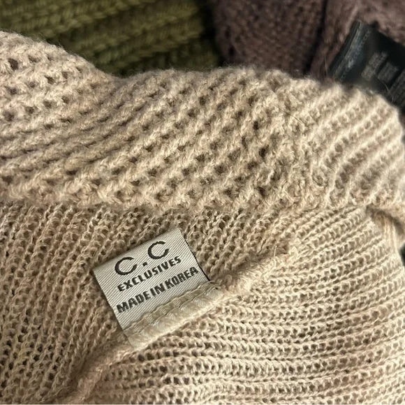 Womens Textured Knit Patterned Beanies Hats - Picture 6 of 8